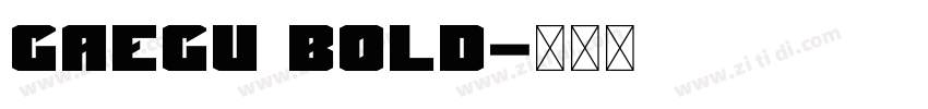 Gaegu Bold字体转换